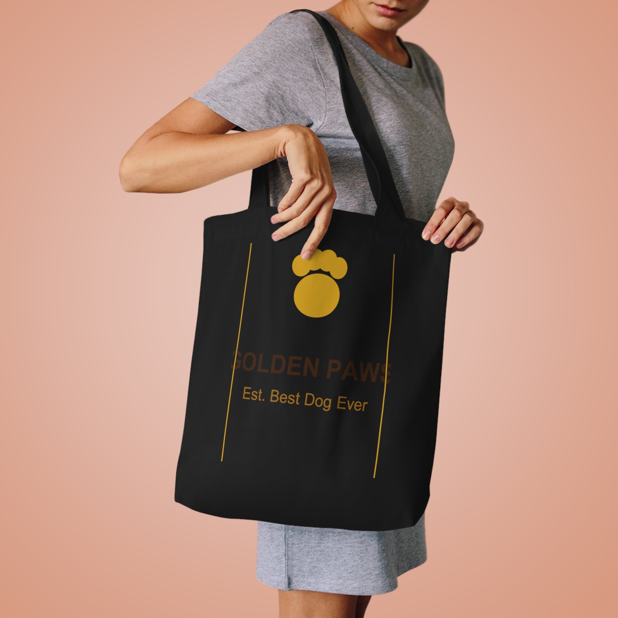 Golden Paws Cotton Tote Bag