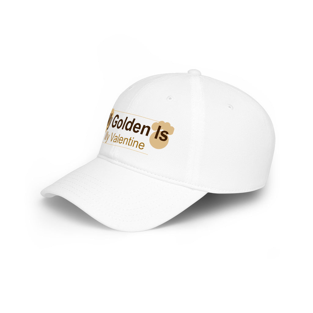 Baseball Cap — "My Golden Is My Valentine" Dog Lover Valentine's Cap