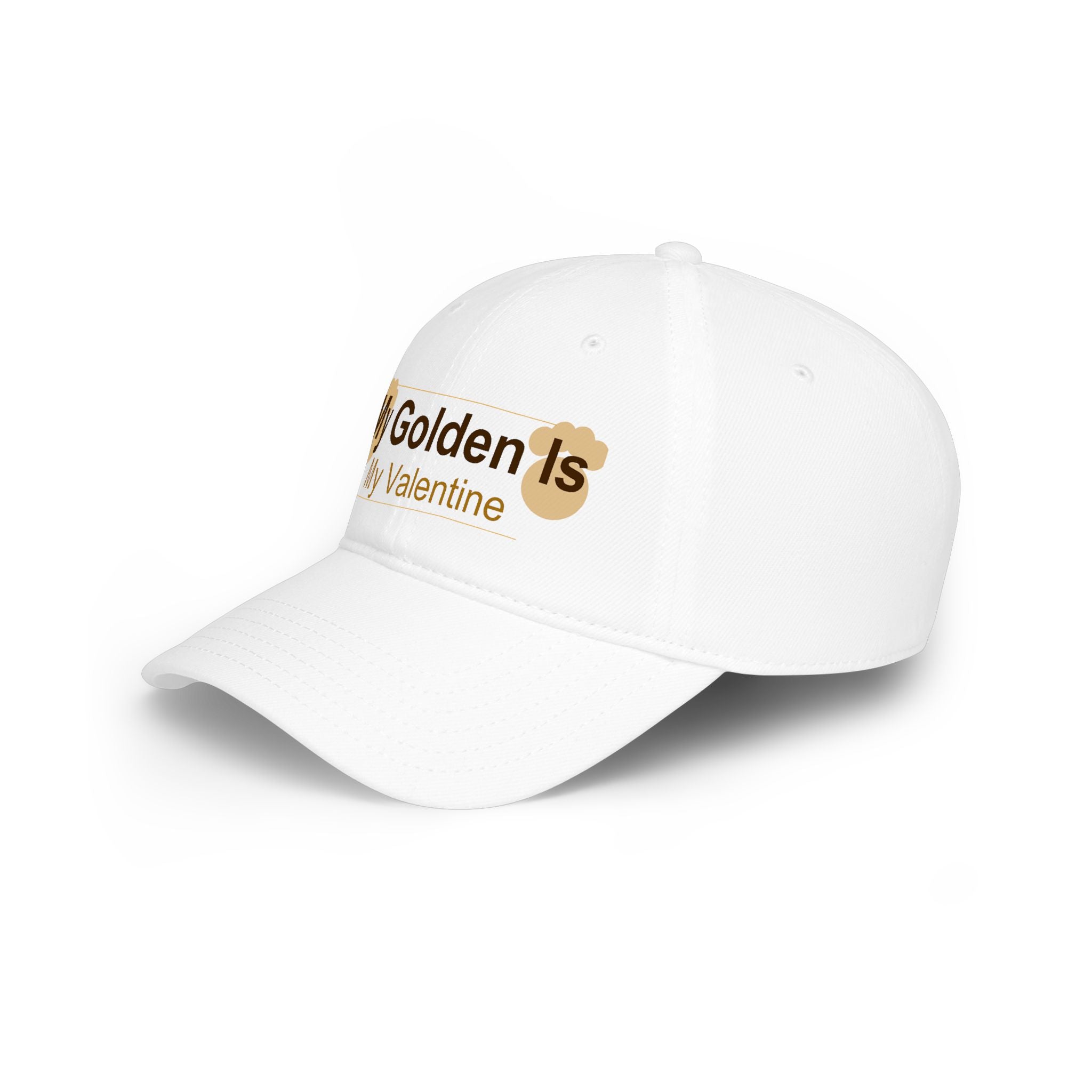 Baseball Cap — "My Golden Is My Valentine" Dog Lover Valentine's Cap