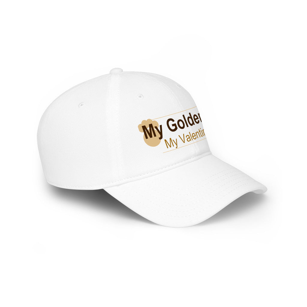 Baseball Cap — "My Golden Is My Valentine" Dog Lover Valentine's Cap