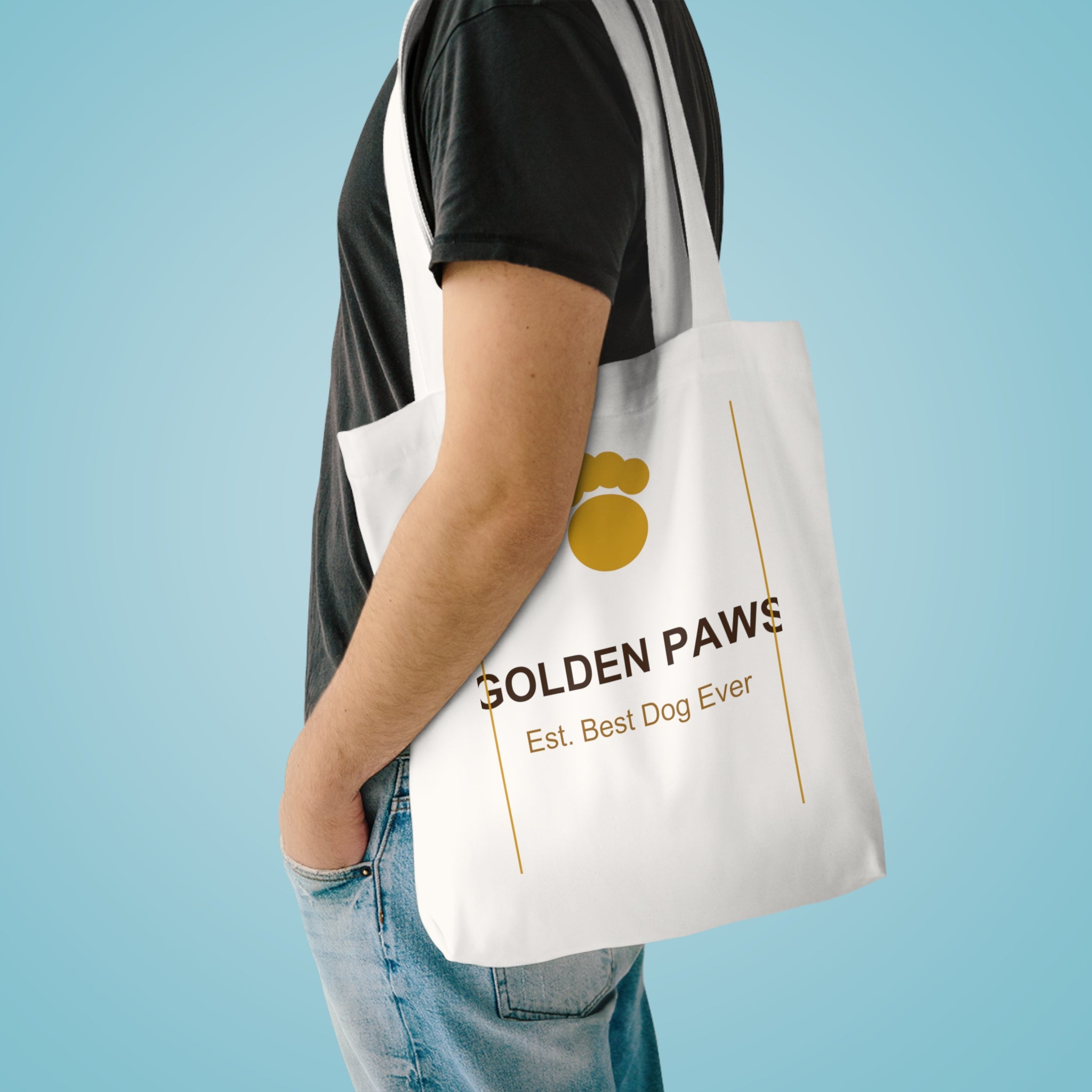 Golden Paws Cotton Tote Bag