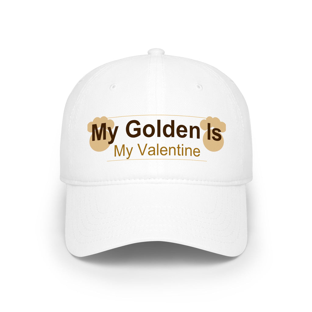 Baseball Cap — "My Golden Is My Valentine" Dog Lover Valentine's Cap