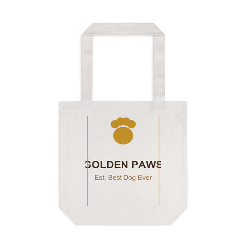 Golden Paws Cotton Tote Bag